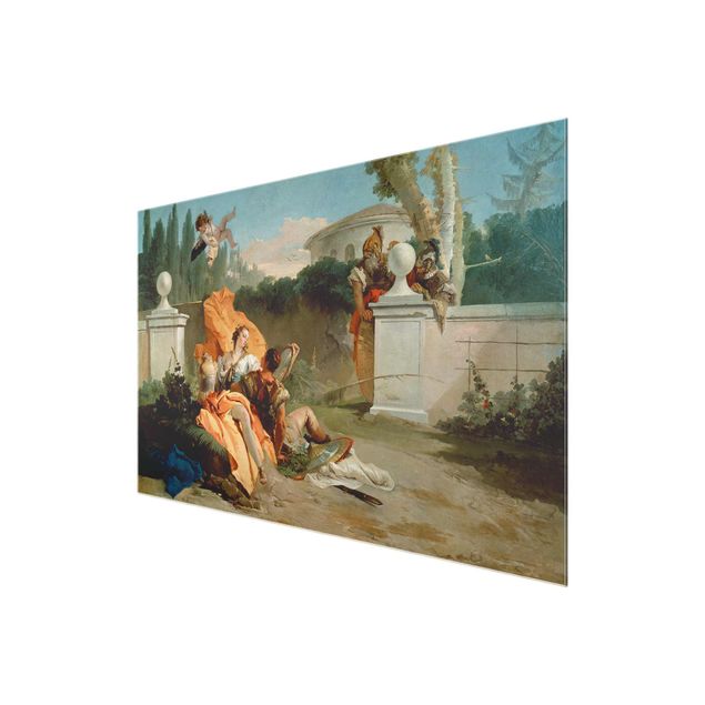 Glas Wandbilder Giovanni Battista Tiepolo - Rinaldo und Armida