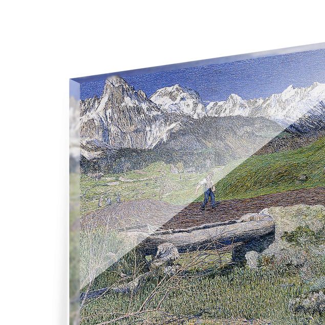 Wandbilder Kunstdruck Giovanni Segantini - Frühling in den Alpen