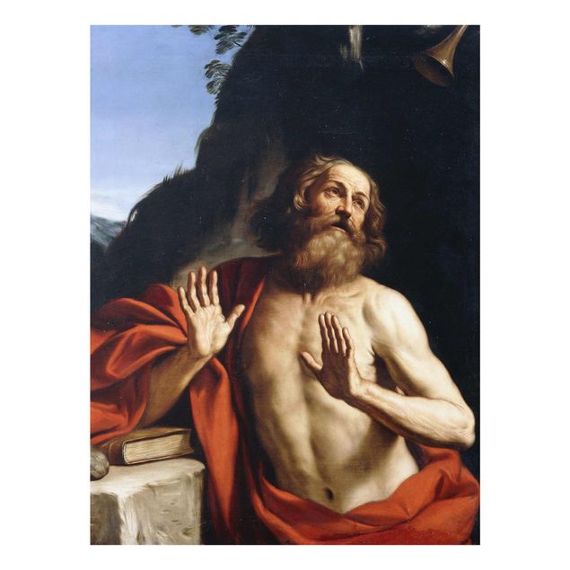Bilder auf Glas Guercino - Der heilige Hieronymus