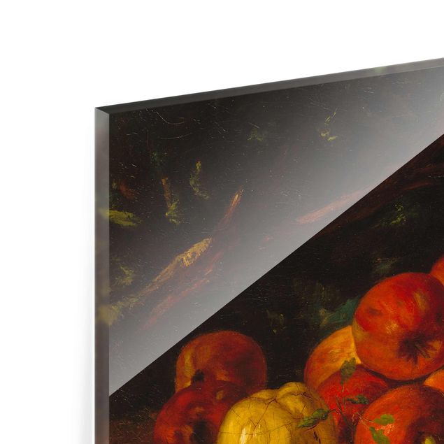 Glasbild - Kunstdruck Gustave Courbet - Apfelstilleben - Quer 4:3