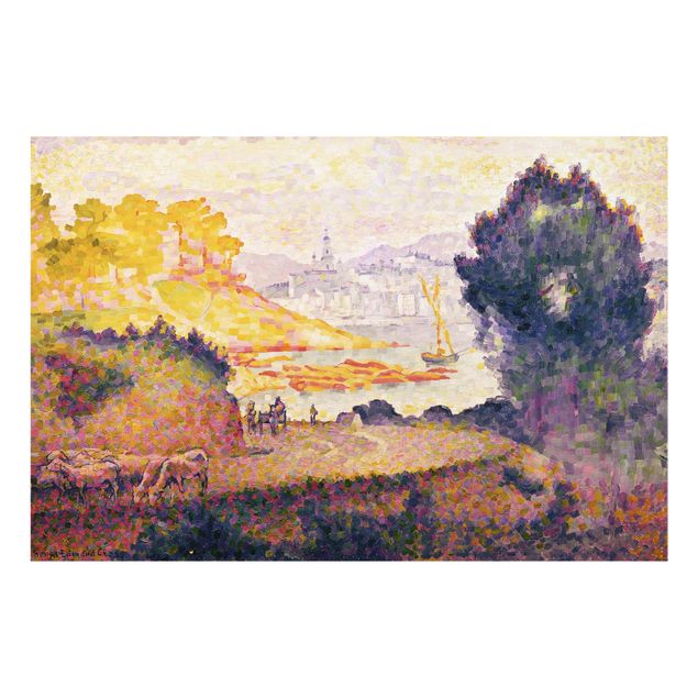 Glasbild Landschaften Henri Edmond Cross - Aussicht auf Menton