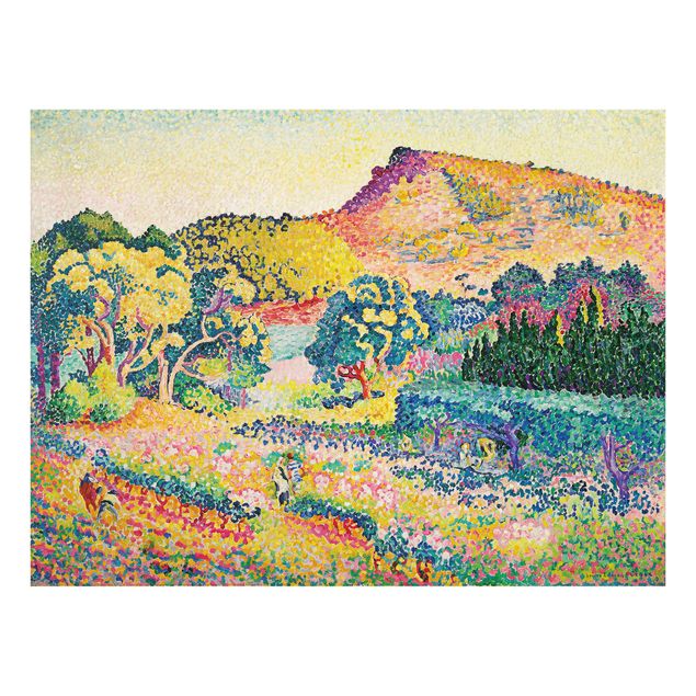 Glasbilder Landschaft Henri Edmond Cross - Landschaft mit Le Cap Nègre