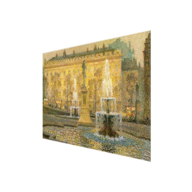 Glasbild - Kunstdruck Henri Le Sidaner - Trafalgar Square, London - Quer 4:3
