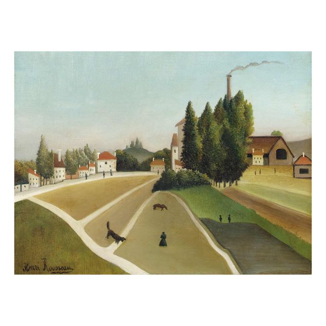 Kunstdrucke Henri Rousseau - Landschaft mit Fabrik