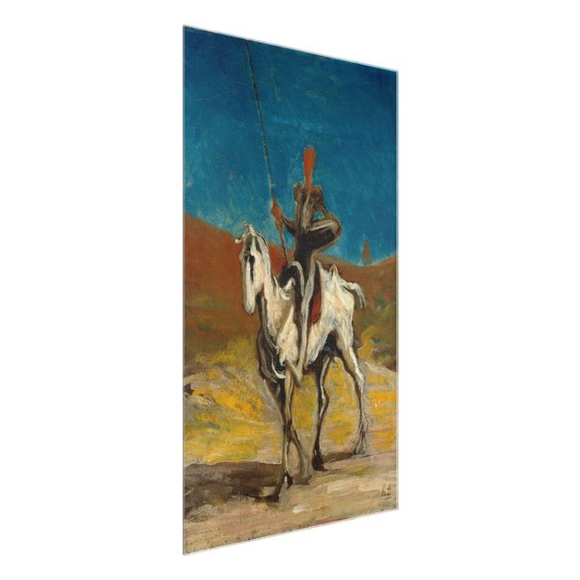 Glas Wandbilder Honoré Daumier - Don Quixote