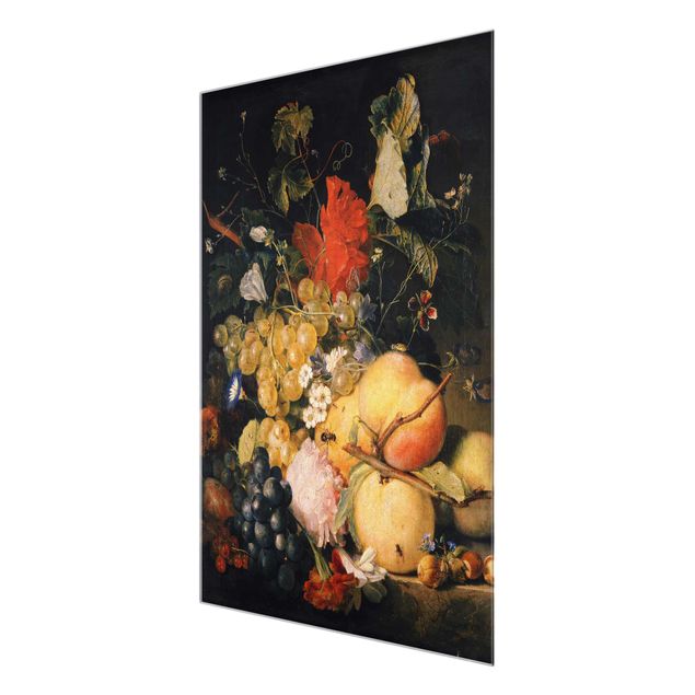 Kunstdrucke Jan van Huysum - Früchte Blumen und Insekten