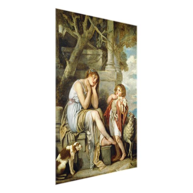 Kunstdruck Jean Baptiste Greuze Jean Baptiste Greuze - L'Agneau Chéri