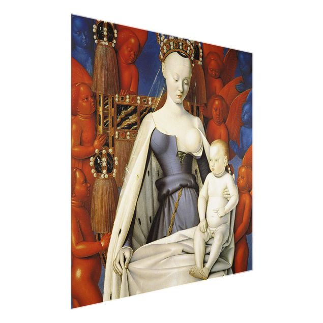 Bilder auf Glas Jean Fouquet - Die thronende Madonna