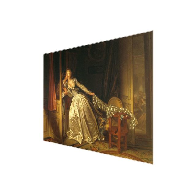Wandbilder Kunstdruck Jean Honoré Fragonard - Der gestohlene Kuss
