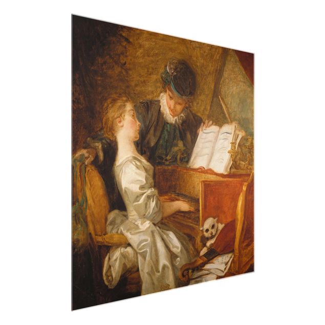Schöne Wandbilder Jean Honoré Fragonard - Die Klavierstunde