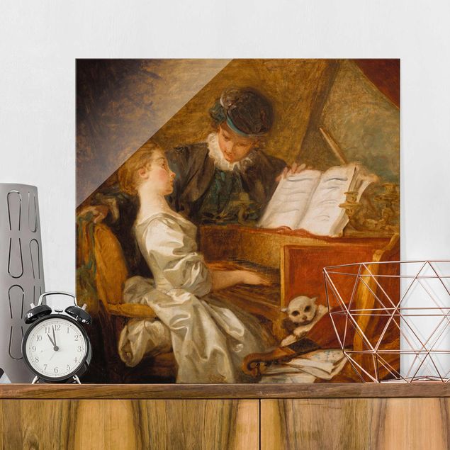Bilder Barock Jean Honoré Fragonard - Die Klavierstunde