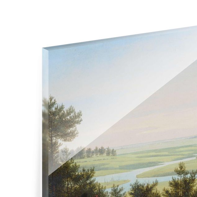 Bilder auf Glas Karl Friedrich Schinkel - Landschaft bei Pichelswerder