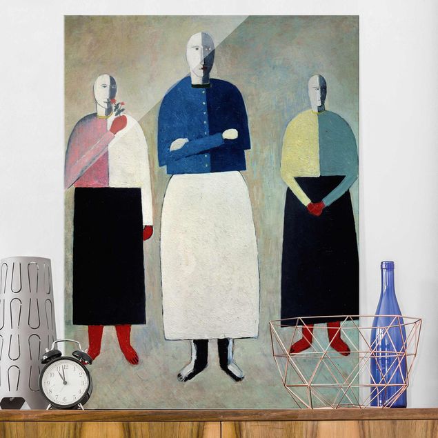Wandbilder abstrakt Kasimir Malewitsch - Drei Mädchen