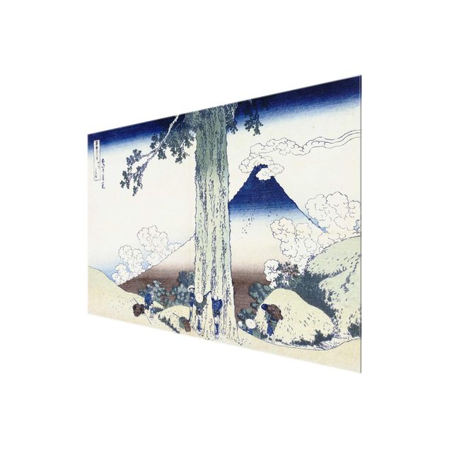 Bilder auf Glas Katsushika Hokusai - Mishima Pass in der Provinz Kai