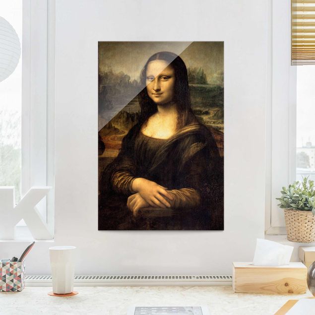 Glasbilder XXL Leonardo da Vinci - Mona Lisa