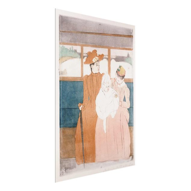 Bilder auf Glas Mary Cassatt - Im Omnibus
