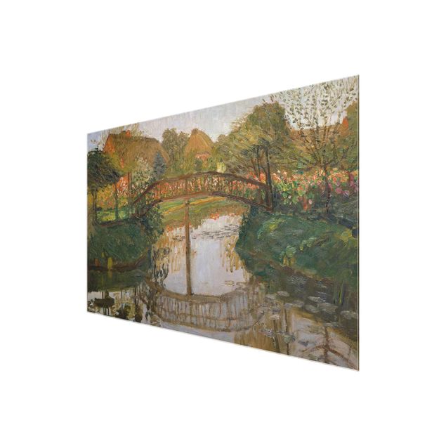 Wandbilder Otto Modersohn - Bauerngarten mit Brücke