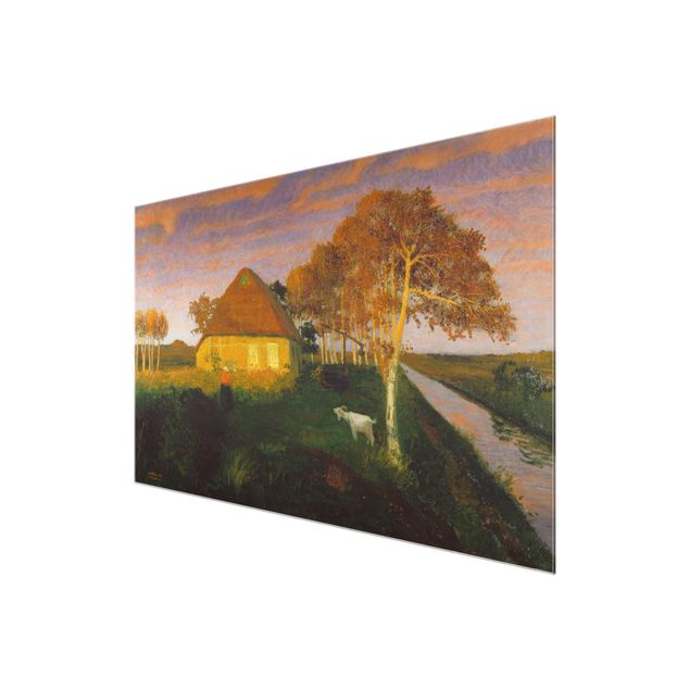 Wandbilder Otto Modersohn - Moorkate im Abendsonnenschein