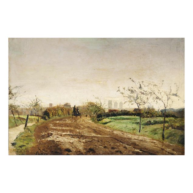 Otto Modersohn Gemälde Otto Modersohn - Morgenlandschaft mit Kutsche