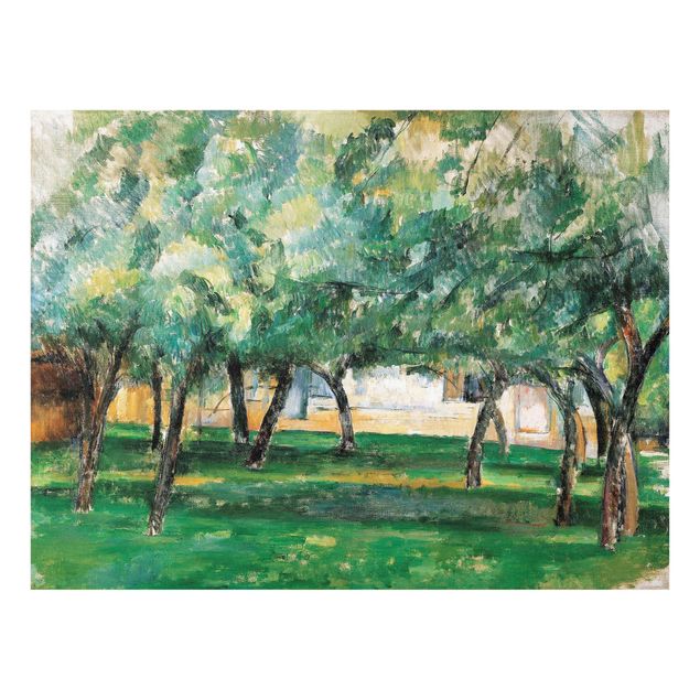 Glasbild Landschaften Paul Cézanne - Gehöft Normandie