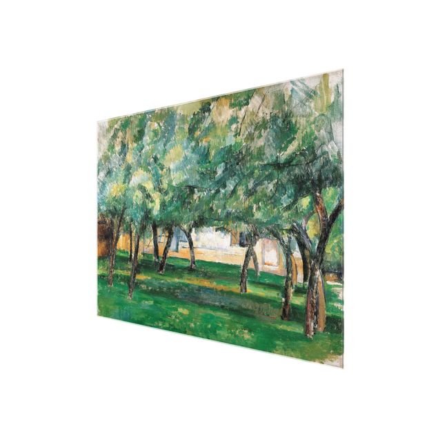 Glasbilder Grün Paul Cézanne - Gehöft Normandie