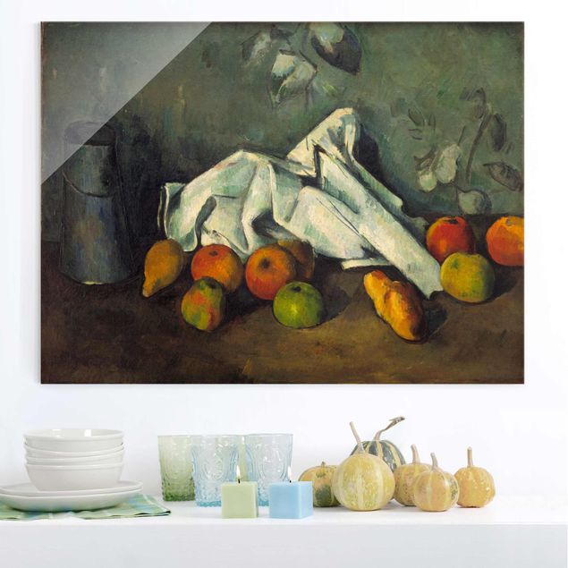 Impressionismus Bilder Paul Cézanne - Milchkanne und Äpfel