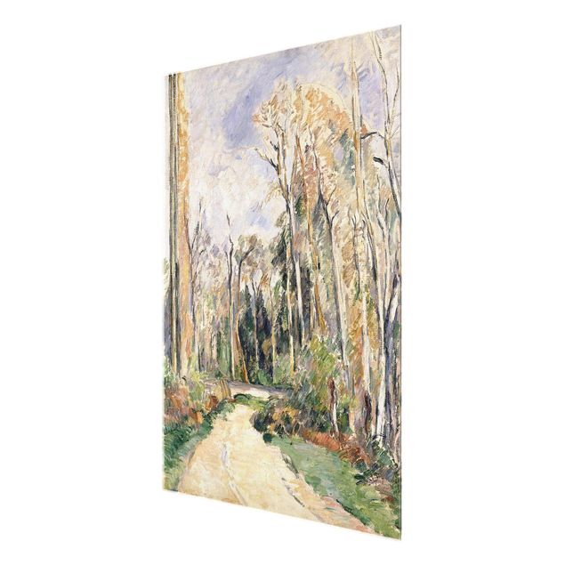 Glasbild - Kunstdruck Paul Cézanne - Weg am Waldeingang - Impressionismus Hoch 3:4