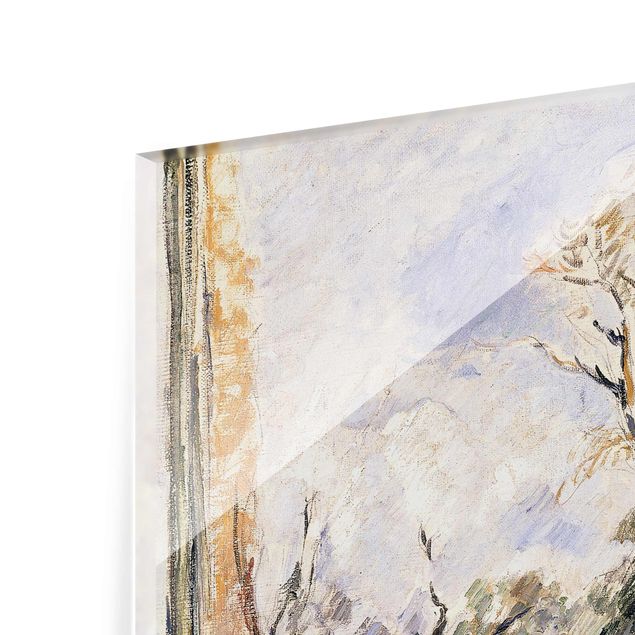 Glasbild - Kunstdruck Paul Cézanne - Weg am Waldeingang - Impressionismus Hoch 3:4