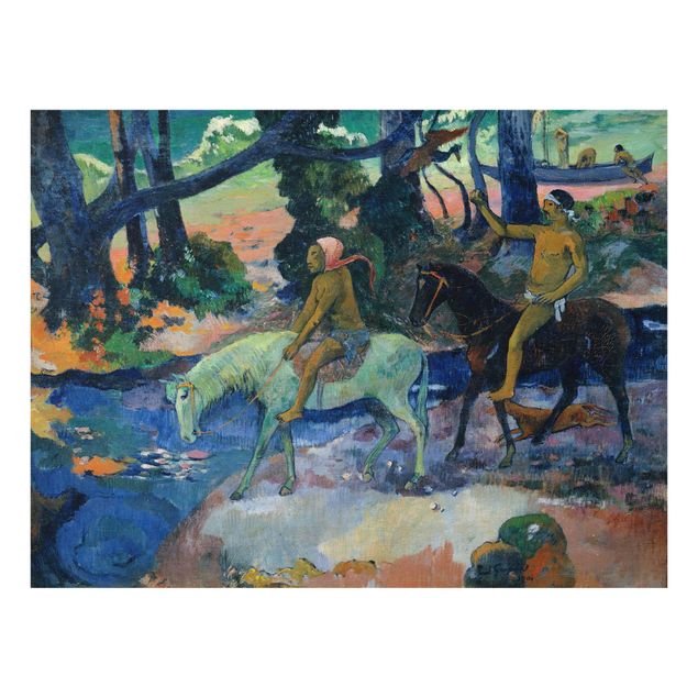 Glasbild Tiere Paul Gauguin - Die Flucht
