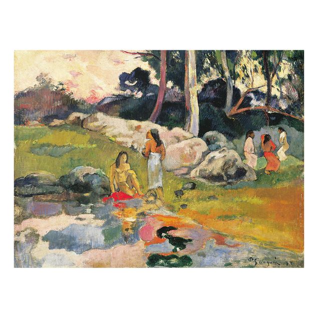 Glasbilder Landschaft Paul Gauguin - Flussufer