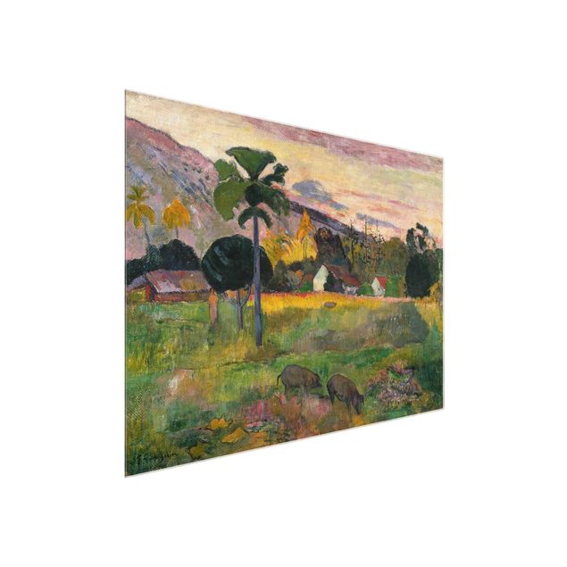 Wandbilder Glas XXL Paul Gauguin - Komm her