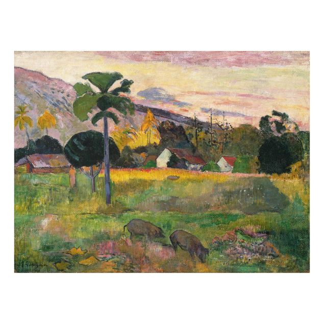 Natur Glasbilder Paul Gauguin - Komm her