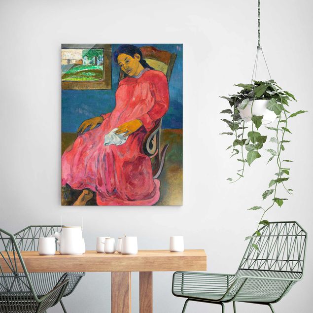 Wandbilder Glas XXL Paul Gauguin - Melancholikerin