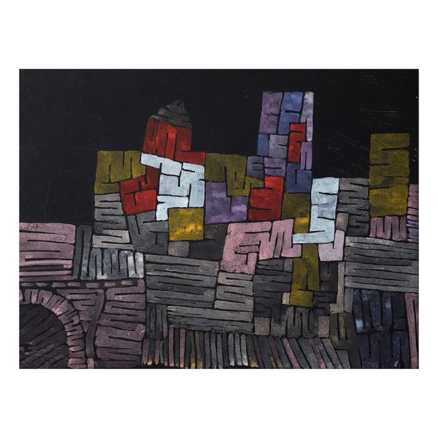 Glasbilder Abstrakt Paul Klee - Altes Gemäuer
