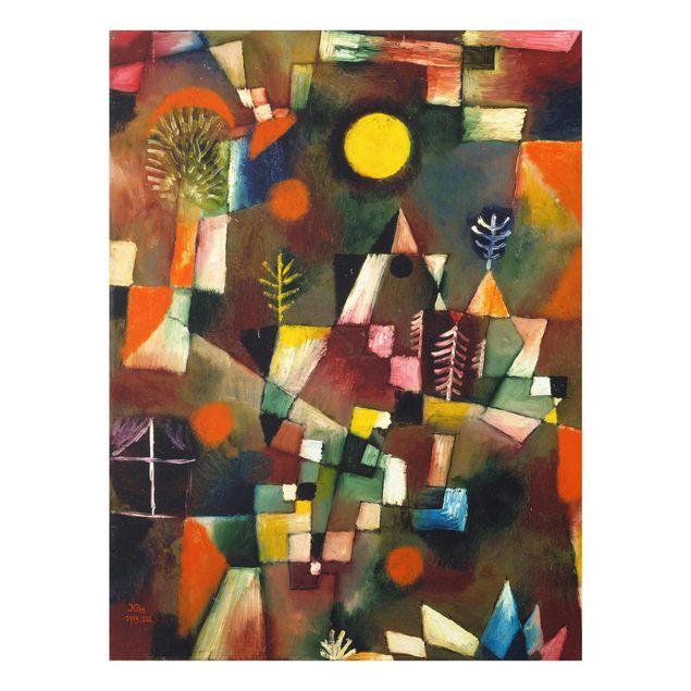 Glasbilder Abstrakt Paul Klee - Der Vollmond