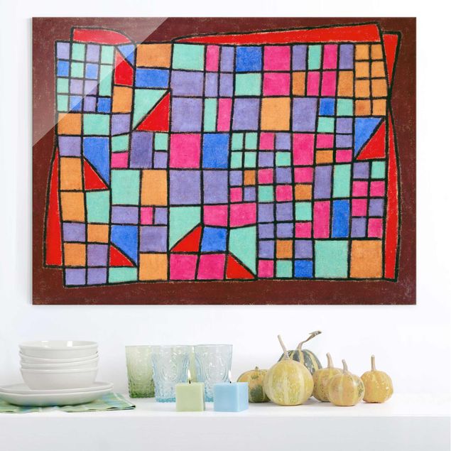 Abstrakte Bilder Paul Klee - Glas-Fassade