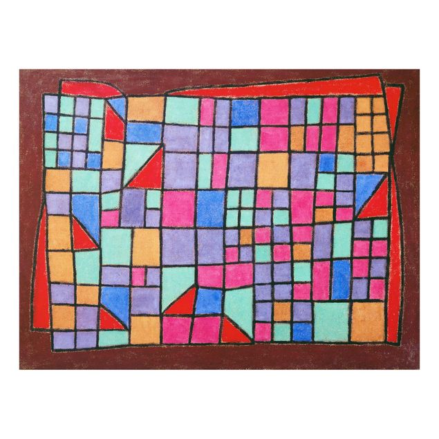 Glasbild Abstakt Paul Klee - Glas-Fassade