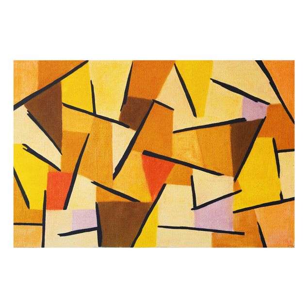 Glasbilder Abstrakt Paul Klee - Harmonisierter Kampf