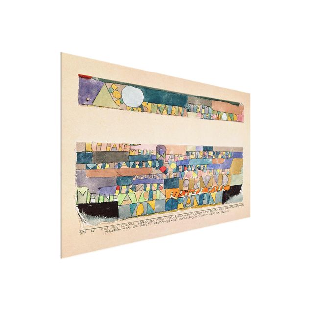 Glasbilder XXL Paul Klee - Der Mond