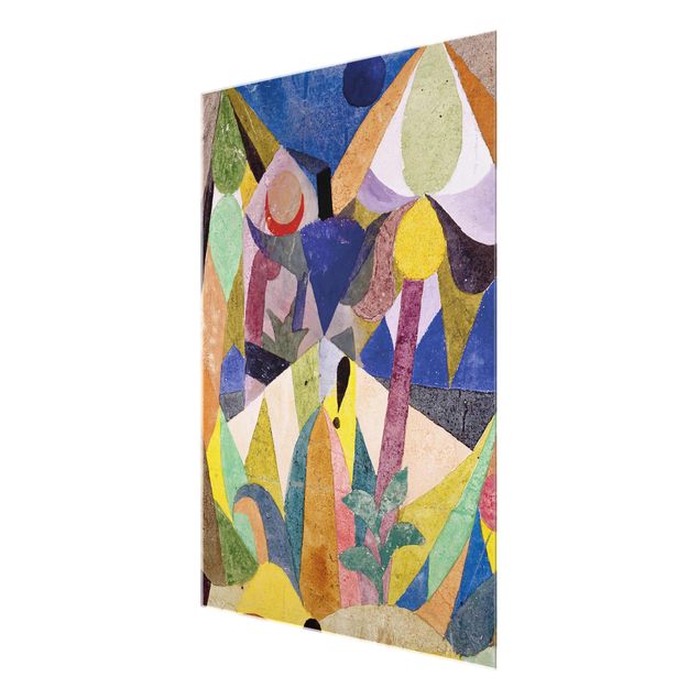 Glasbilder Abstrakt Paul Klee - Mildtropische Landschaft
