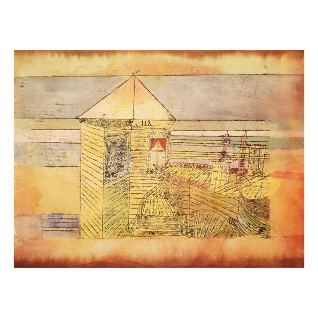 Glasbilder Abstrakt Paul Klee - Wunderbare Landung