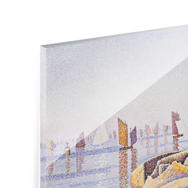 Glasbild - Kunstdruck Paul Signac - Concarneau. Ruhiger Morgen - Pointillismus - Quer 4:3