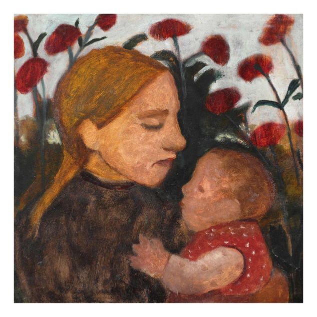 Glasbilder Paula Modersohn-Becker - Junge Frau mit Kind