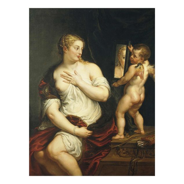 Glasbilder Peter Paul Rubens - Venus und Cupido