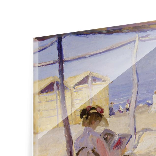 Glasbild - Kunstdruck Philipp Klein - Am Strand von Viareggio - Quer 4:3