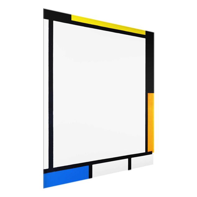 Wandbilder Glas XXL Piet Mondrian - Komposition III