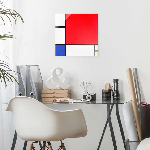 Wandbilder abstrakt Piet Mondrian - Komposition Rot Blau Gelb