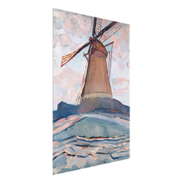 Glasbilder XXL Piet Mondrian - Windmühle