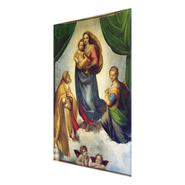 Wandbilder Kunstdruck Raffael - Die Sixtinische Madonna