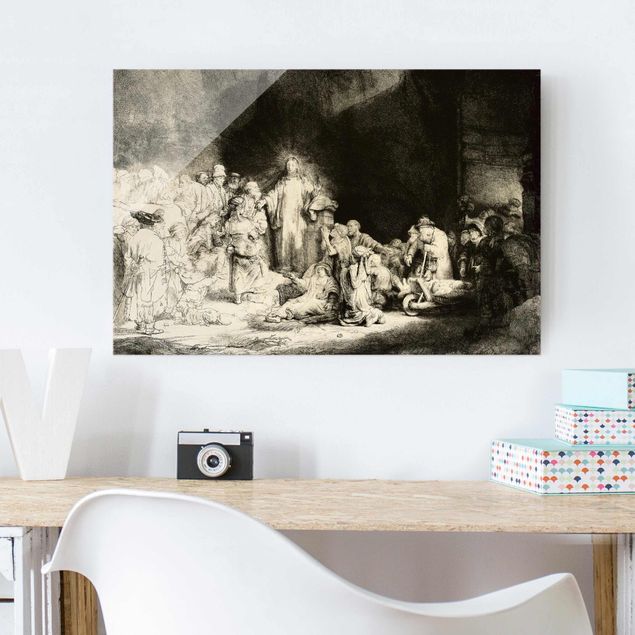 Rokoko Bilder Rembrandt van Rijn - Christus heilt die Kranken